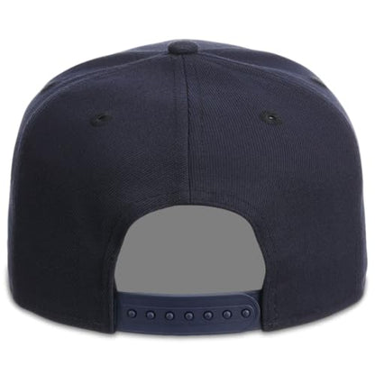 New Era Blank Custom 59FIFTY Fitted Flat Bill Cap - color: Navy, size: 7 5/8