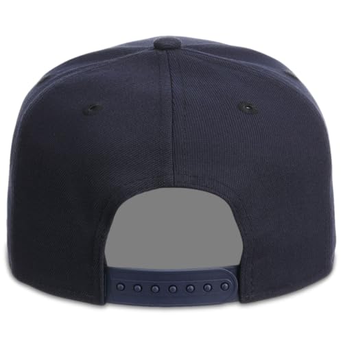 New Era Blank Custom 59FIFTY Fitted Flat Bill Cap - color: Navy, size: 7