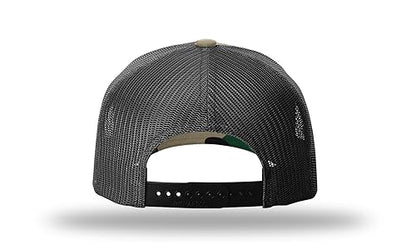 Richardson 112FP & 112PFP Classic Fit Five-Panel Snapback Trucker Cap |OSFM - color: Green Camo/Black