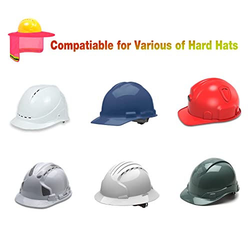 Hard Hat Sun Shade, High Vis Sun Visor Shade, Full Brim, Pink, 4PCS - color: 4 Packs Pink
