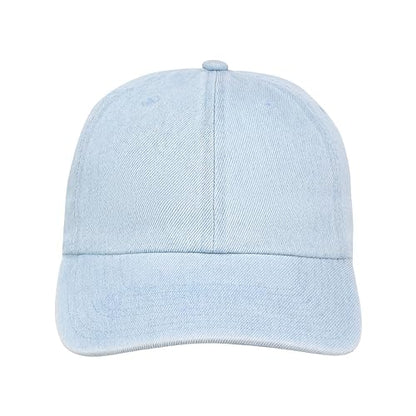 Lids Blank Baseline Dad Adjustable Strapback Hat - color: Denim