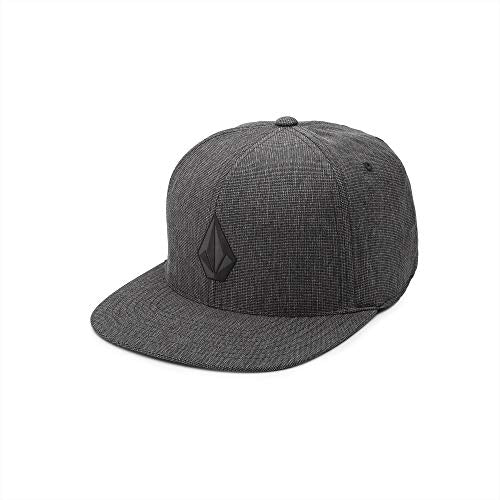 Volcom Men's Snapback Hat– 6-Panel Twill Flat Brim Cap Adjustable Snap Closure - color: Grey