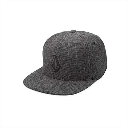 Volcom Men's Snapback Hat– 6-Panel Twill Flat Brim Cap Adjustable Snap Closure - color: Grey
