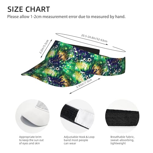 Adjustable Lightweight Open Top Sports Sun Visor Hat Cap for Golf Tennis - color: Soccer People Crowd Silhouette