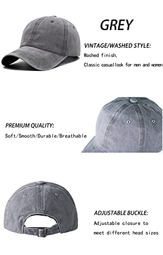 Mommy Jennie Unisex Vintage Washed Distressed Baseball-Cap Twill Adjustable Dad-Hat - color: A25a-grey