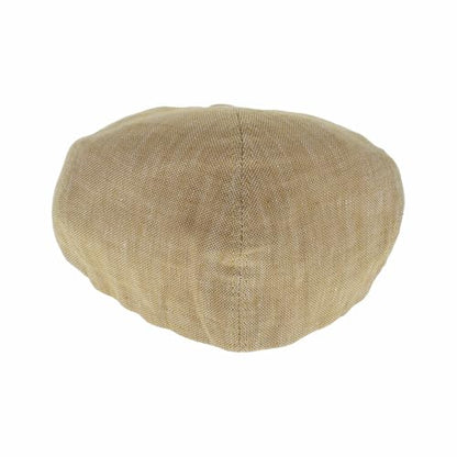 Hats in the Belfry Verona Newsboy Cap, 6 Panel, 100% Linen, Mustard Yellow, Classic Italian Heritage Style, Men's - size: XX-Large