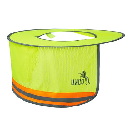UNCO Industrial Hard Hat Sun Shield, 3 Pack, Yellow, Mesh Sunshade, Reflective, Snap Closure, Hard Hat Accessory - color: Yellow, size: 3 Pack