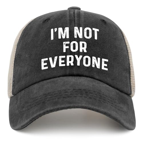 I'm Not for Everyone Hat Funny Trucker Hats for Women Funny Baseball Hat Funny Gifts - color: Black