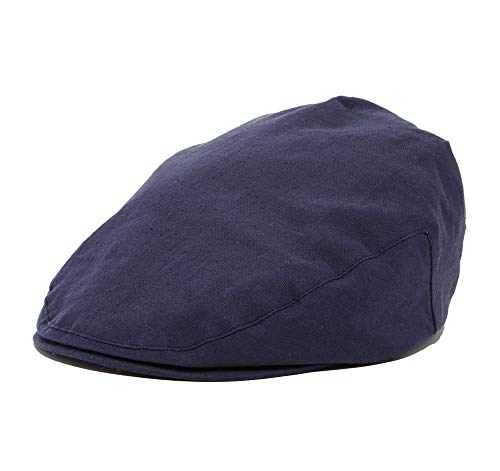 Born to Love Infant, Toddler Boys Pinstripe Driver Cap Baby Hat - color: Navy Linen, size: 3-6 Months