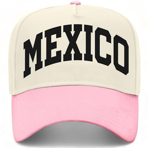 Mexico Collegiate Hat - color: Pink/Natural