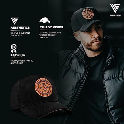 Urban Effort Trucker Hat for Men & Women, Mesh Back Baseball Cap, 5 Panel - color: Black, style: Classic Snapback