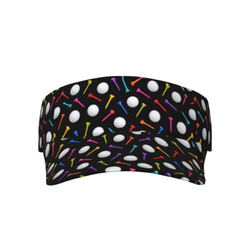 Visors for Women Men, Adjustable Sports Sun Visor Hats Outdoor Tennis Golf Running - color: Colorful Golf
