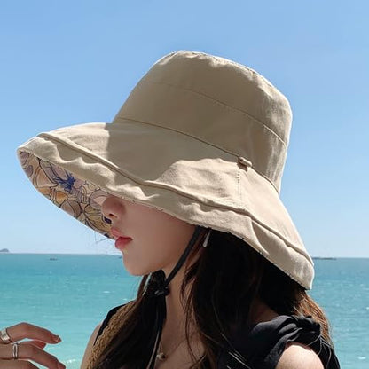 FaroDor Women's Reversible Bucket Hat UV Protection Packable Travel Cap Wide Brim Sun Hats 2026 - color: 4beige