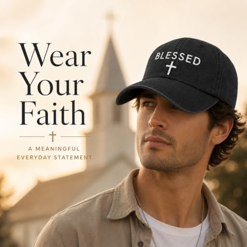 Man of God Husband Dad Embroidered Hat Camping Caps for Women - color: Blessed 22