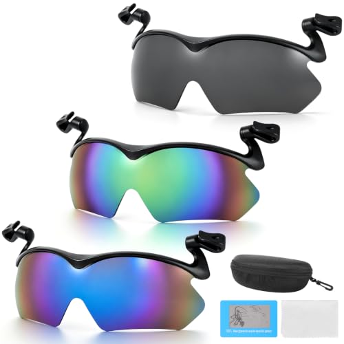 DEECOZY Outdoor Polarized Sunglasses, Clip Cap Sports Sunglasses,UV400 Sunglasses for Mens Womens Fishing Cycling Hiking - color: Blue+green+grey