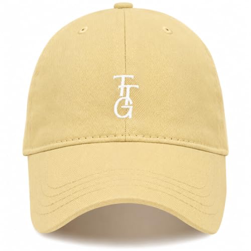 Kids Washed Cotton Baseball Cap, Unstructured Adjustable Toddler Hat for Boys & Girls - color: Light Khaki