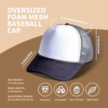 10 Pack of Blank Trucker Hat Bulk Men and Women Hats Bulk DIY Graffiti Mesh Hat Hot Stamping Hats - color: Red White
