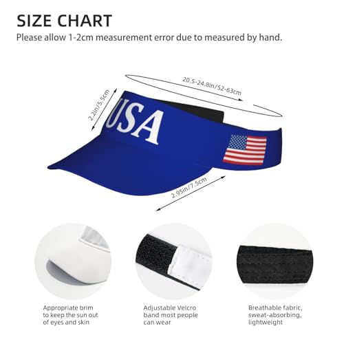 United States 250th Anniversary Hat America Patriotic Visor Caps for Women Men Adjustable Sun Hat - color: Usa Flag 4