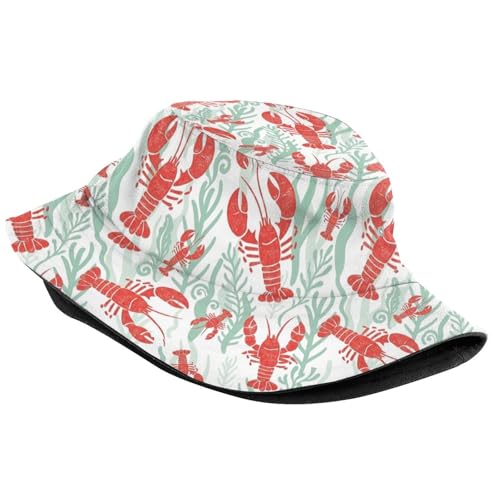 Trendy Bucket Hat - Comfortable Packable Sun Beach Hat for Women Men, Perfect for Outdoor Activities Travel Hiking - color: Lobster