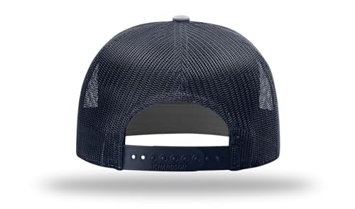 Richardson 168 Hi-Pro 7 Panel Adjustable Snapback Trucker Mesh Back Cap - color: Navy