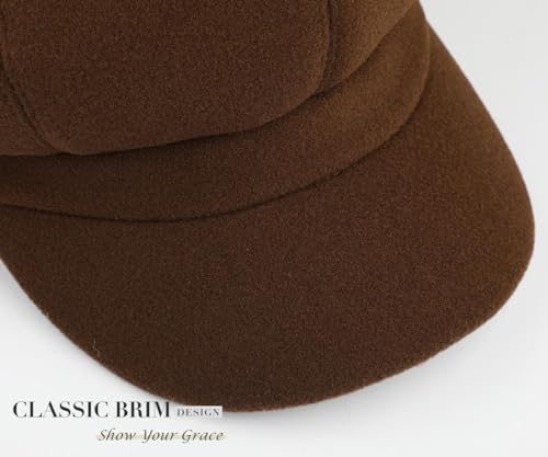 Sumolux Women Beret Newsboy Hat French Cap Classic Winter - color: Coffee