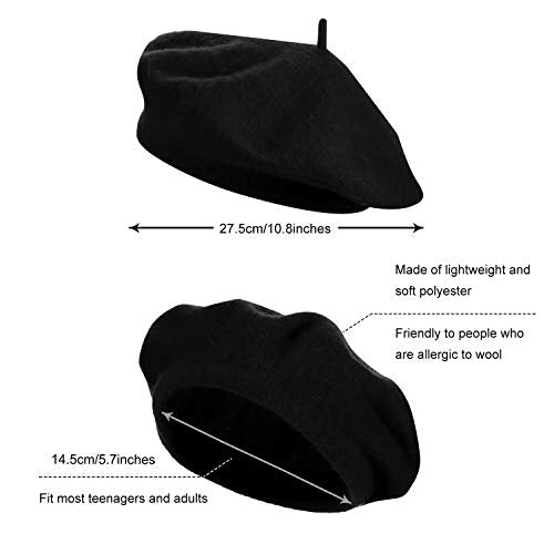 SATINIOR 10 Pcs French Beret Hats Wholesale Beret Hat - color: Assorted Color