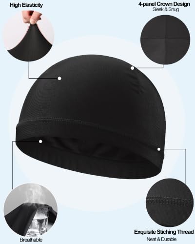 Cooling Skull Cap Cycling Motorcycle Hard Hat Helmet Liner Men - color: 4pcs (2pcs Light Gray+2pcs Black)