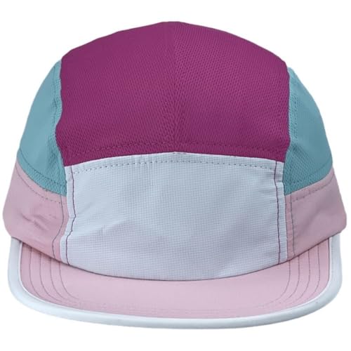 FASHIXD 5 Panel Hats for Men Baseball Cap Outdoor Sports Running Cap - color: Grey/Purple