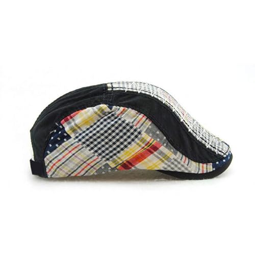 M MOACC Men Beret Hat Cotton Adjustable Newsboy Hats Cabbie Gatsby Cap Driving Flat Caps - color: Hat-t5-beige