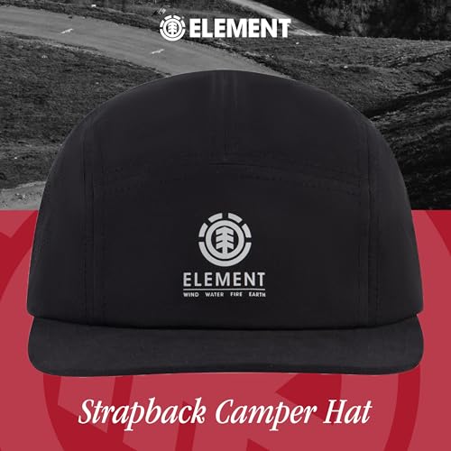 Element Unisex Adult Element Camper Hat, Adult Strapback with Slight Curved Brim - color: Black