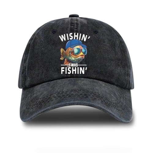 Fishing Adjustable Cotton Baseball Cap, Funny Trucker Hat Gift for Men Women Grandpa Dad Fishing Lover Fisherman - color: H