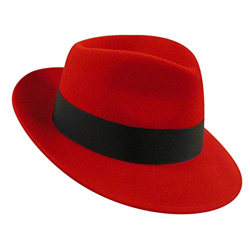 Bailey of Hollywood Men's Fedora Hat - color: Red, size: Small