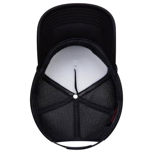 OTTO Cap 5 Panel High Crown Air Mesh Back Trucker Hat | Bulk Packs - color: 003 - Black