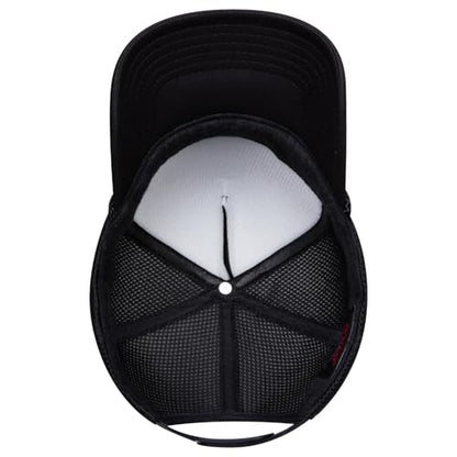 OTTO Cap 5 Panel High Crown Air Mesh Back Trucker Hat | Bulk Packs - color: 003 - Black