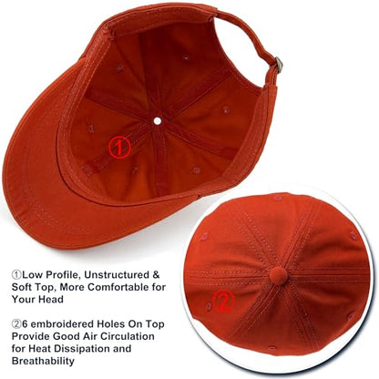 Loneshark Short Brim Baseball Cap for Running Small Bill Umpire Hat - color: Orange