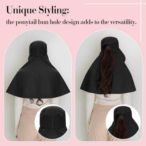 Shyyween 3 Pack Wide Brim Hats for Women,UPF 50+ - color: Black