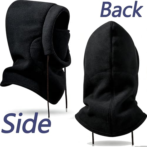 Cold Weather Microfleece Balaclava Hat Winter Warm Face Mask for Women Men Thermal Hooded Cover Medium