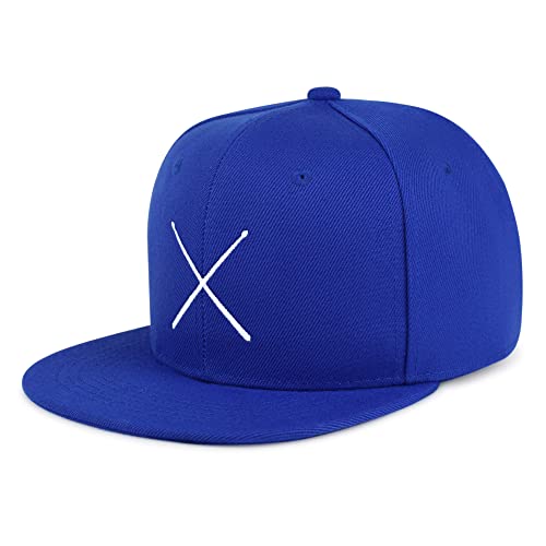 JPAK Drum Stick Hip-Hop Snapback Hat Embroidered Baseball Cap Drummer - color: 07. Blue