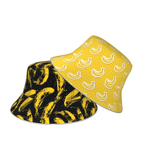 Bucket Hat Double-Side-Wear Reversible Sun Hat Beach Travel Hiking for Women Men - color: A063