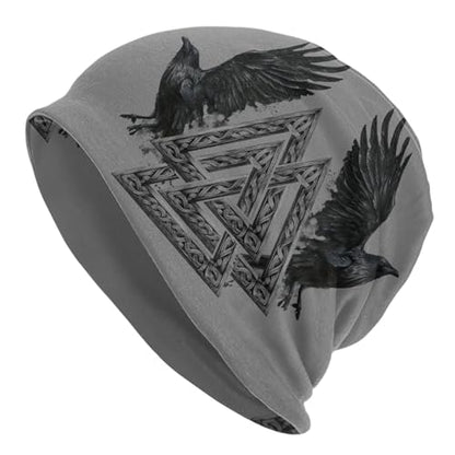 Slouchy Beanie Hat Skull Cap Chemo Headwear Baggy Hats for Men Women Running Cycling - color: Gothic Bird