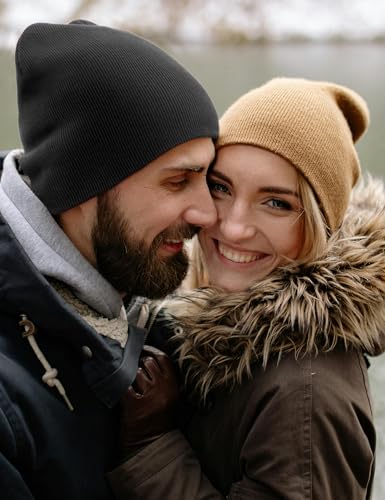 vidsel 100% Cotton Beanie Hat for Men Women, Soft Cuffless Knit Skull Cap - color: 1pc-khaki