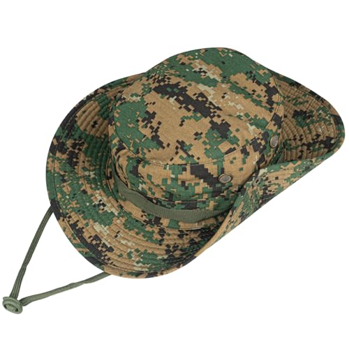 Sun Hats for Men Women Bucket Hat UPF 50+ Boonie Hat Foldable UV Protection Hiking Beach Fishing Summer Safari - color: 1pack-jungle Digitally