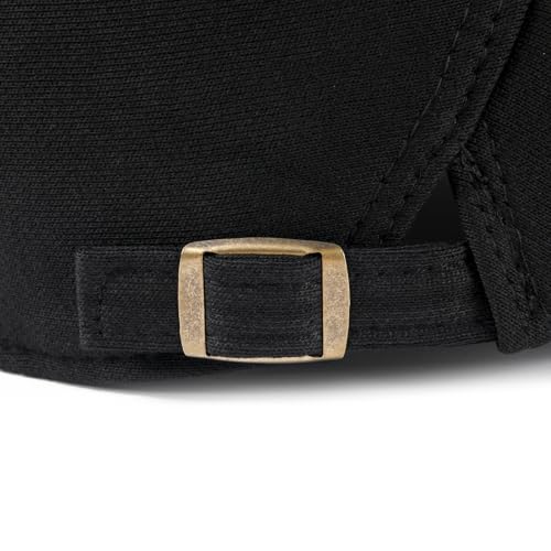 VOBOOM Men Newsboy Cap Cotton Flat Ivy Gatsby Driving Hat - color: Black