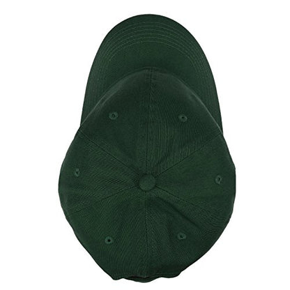 Falari Classic Baseball Cap Dad Hat 100% Cotton Soft Adjustable Size - color: Dark Green