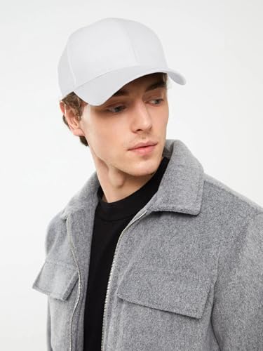 Edoneery Baseball Cap for Men and Women, Low Profile Washed Cotton Dad Hat - color: White-2