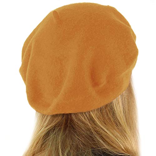 Classic Winter 100% Wool Warm French Art Basque Beret Tam Beanie Hat Cap - color: Timber