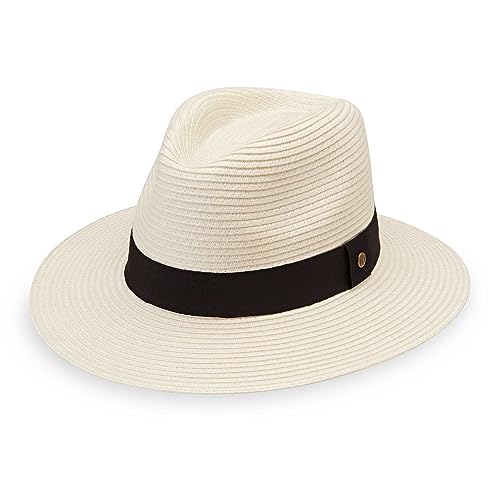 Women's Beach Fedora, Petite, Packable, UPF 50+, Adjustable - color: Ivory