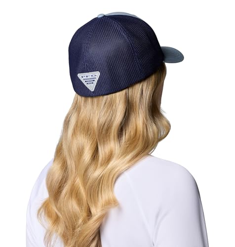 Columbia Unisex PFG Logo Mesh Ball Cap - color: Dockside Blue/Nocturnal/Marlin, size: Large-X-Large