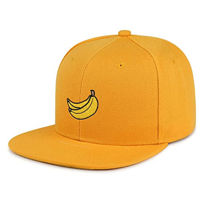 JPAK Banana Fruit Hip-Hop Snapback Hat Embroidered Baseball Cap Monkey - color: 09. Yellow