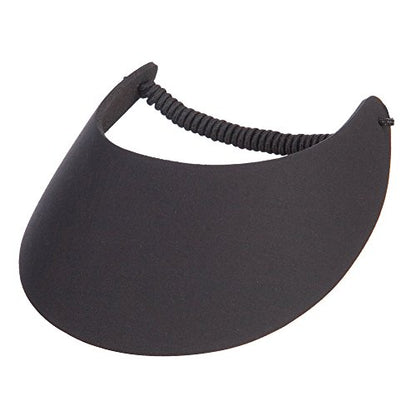 Fabric Foam Sun String Visor - color: Black